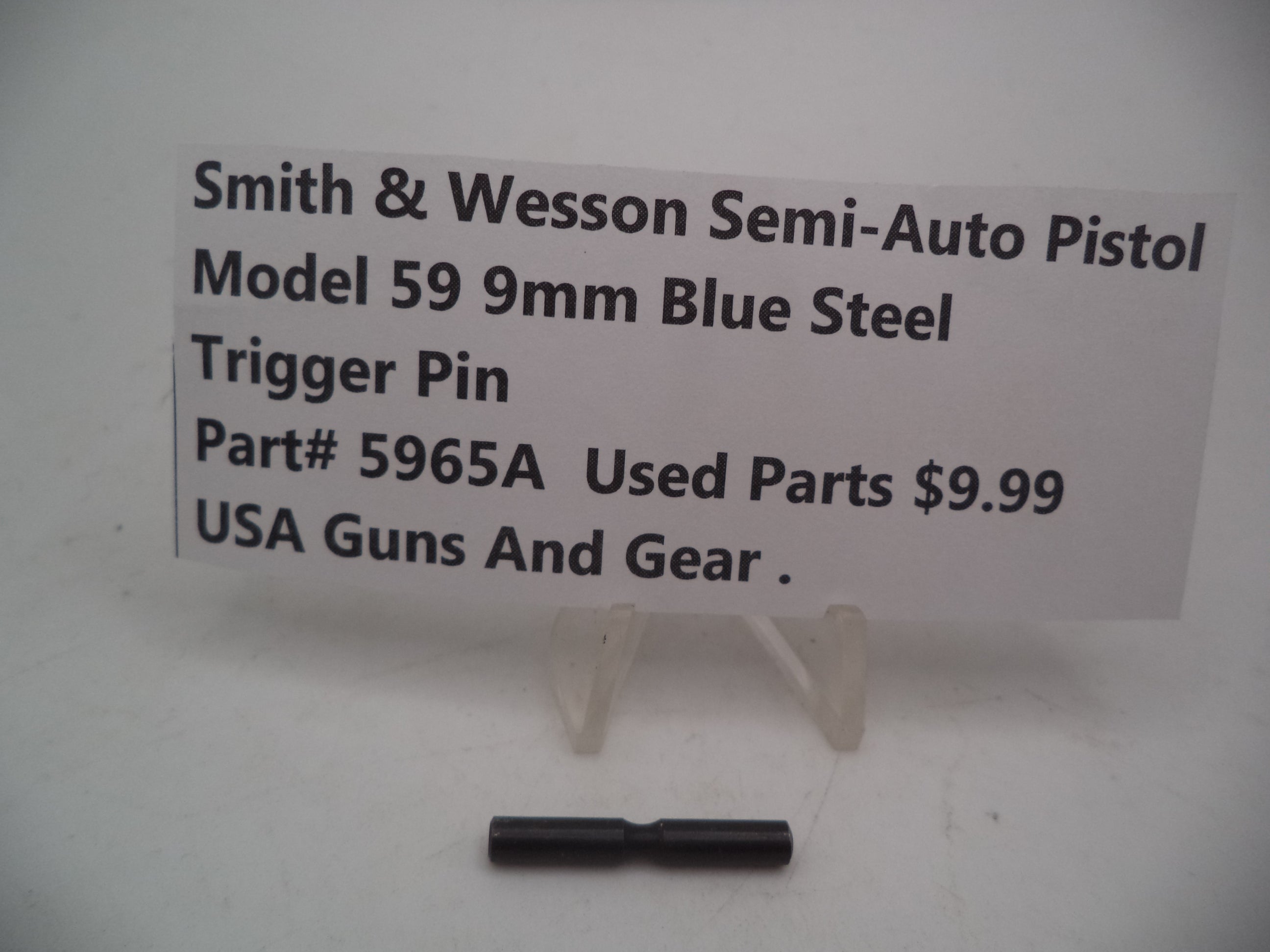 5965A Smith & Wesson Pistol Model 59 Blue Steel Trigger Pin Used Part 9MM