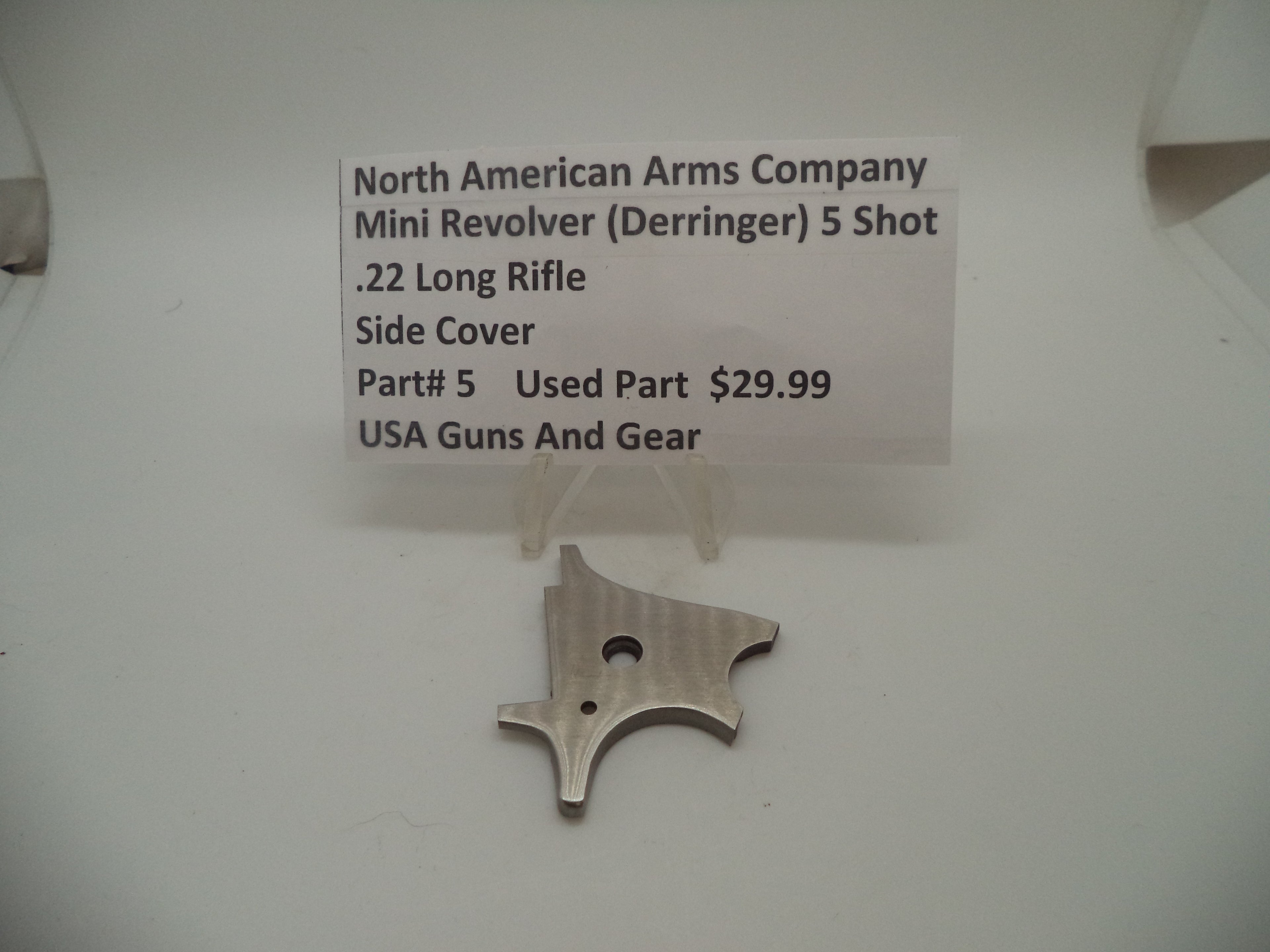 5 North American Arms Mini Revolver 5 Shot Side Cover Used .22 Long Rifle