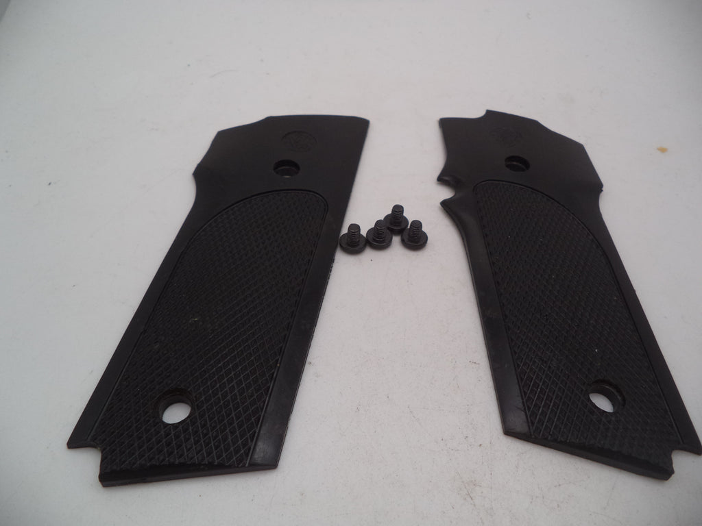 5948CC Smith & Wesson Model 59 9MM Blue Steel 4 Grip Screws & S&W Grips Used Parts