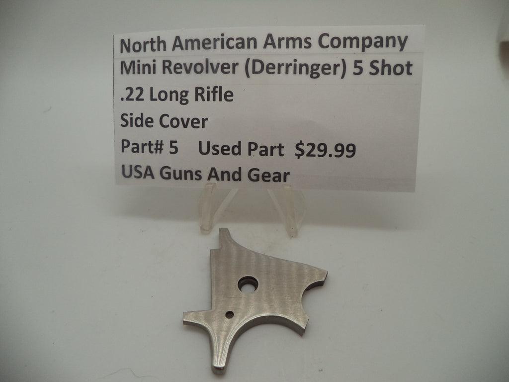 5 North American Arms Mini Revolver 5 Shot Side Cover Used .22 Long Rifle