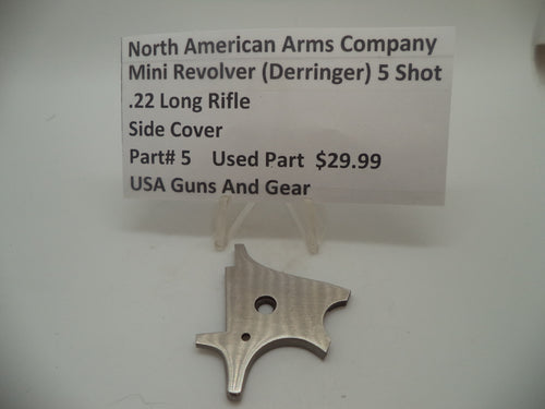 5 North American Arms Mini Revolver 5 Shot Side Cover Used .22 Long Rifle