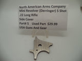 5 North American Arms Mini Revolver 5 Shot Side Cover Used .22 Long Rifle