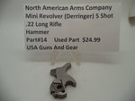 14 North American Arms Mini Revolver 5 Shot Hammer Used .22 Long Rifle