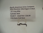 7 North American Arms Mini Revolver 5 Shot Cylinder Bolt Used .22 Long Rifle