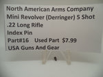 16 North American Arms Mini Revolver 5 Shot Index Pin Used .22 Long Rifle