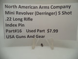 16 North American Arms Mini Revolver 5 Shot Index Pin Used .22 Long Rifle