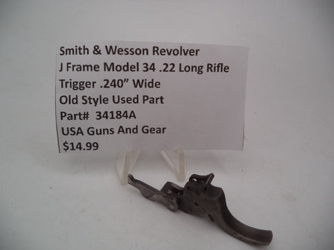 34184A Smith & Wesson J Frame Model 34 Used .240" Wide Trigger .22 Long Rifle