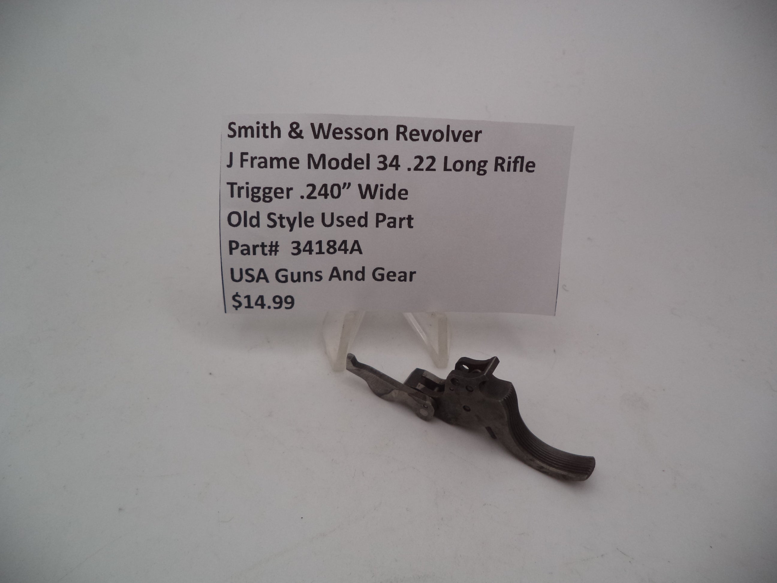 34184A Smith & Wesson J Frame Model 34 Used .240" Wide Trigger .22 Long Rifle