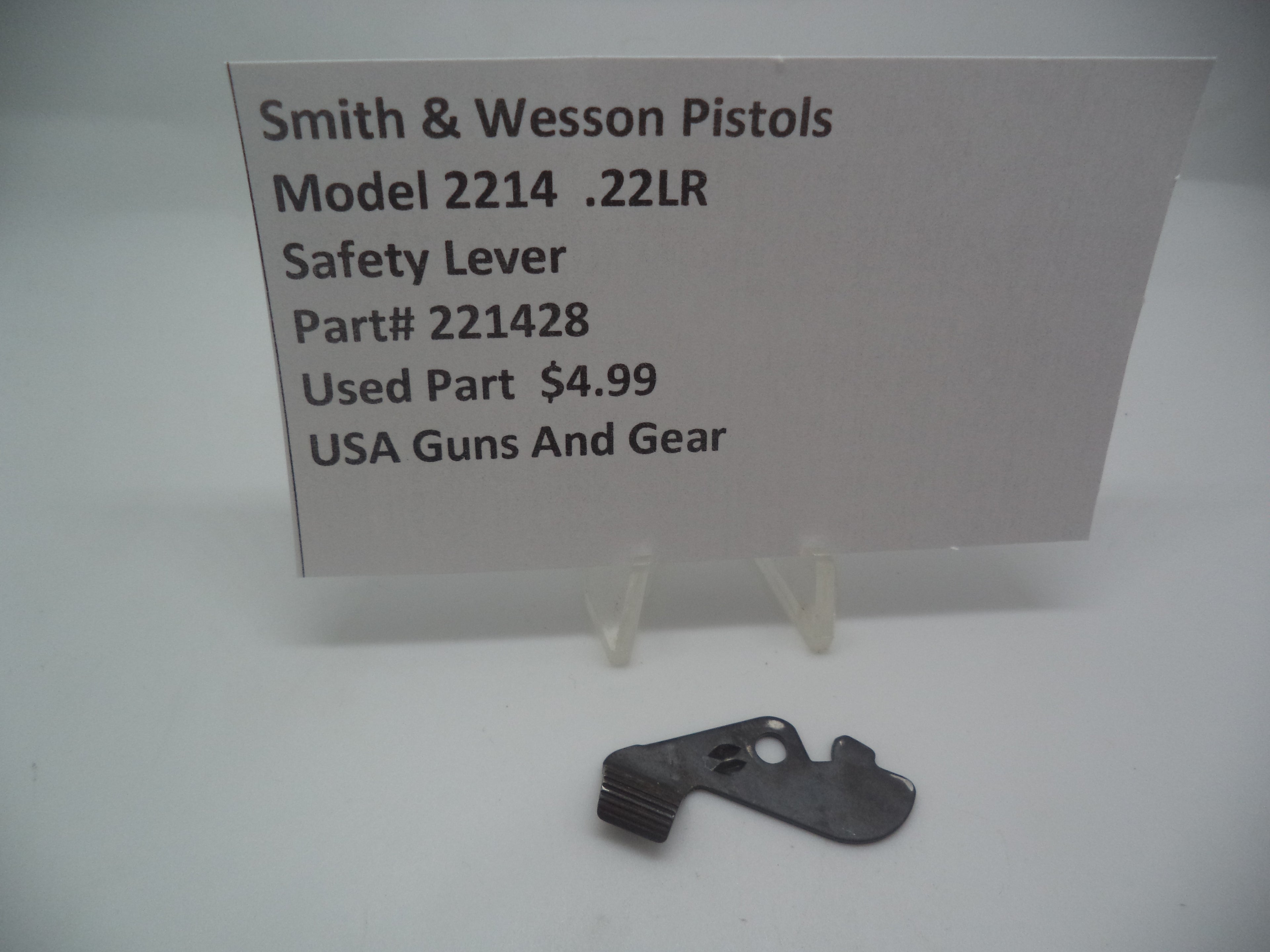 221428 Smith & Wesson Pistol Model 2214  Safety Lever .22 LR
