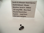 4 Smith & Wesson Revolver 22/32 Bekeart Part Thumb Piece & Nut .22 LR Rare