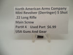 4B North American Arms Mini Revolver 5 Shot Main Screw Used .22 Long Rifle