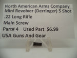 4B North American Arms Mini Revolver 5 Shot Main Screw Used .22 Long Rifle
