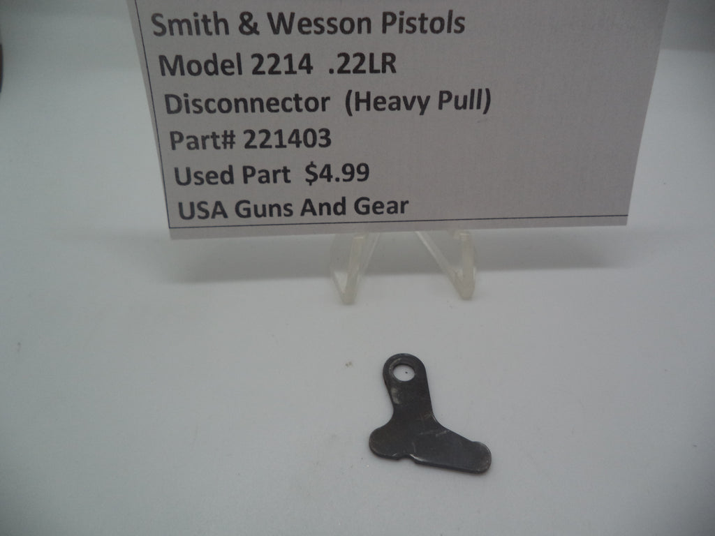 221403 Smith & Wesson Pistol Model 2214  Disconnector (Heavy Pull) .22 LR
