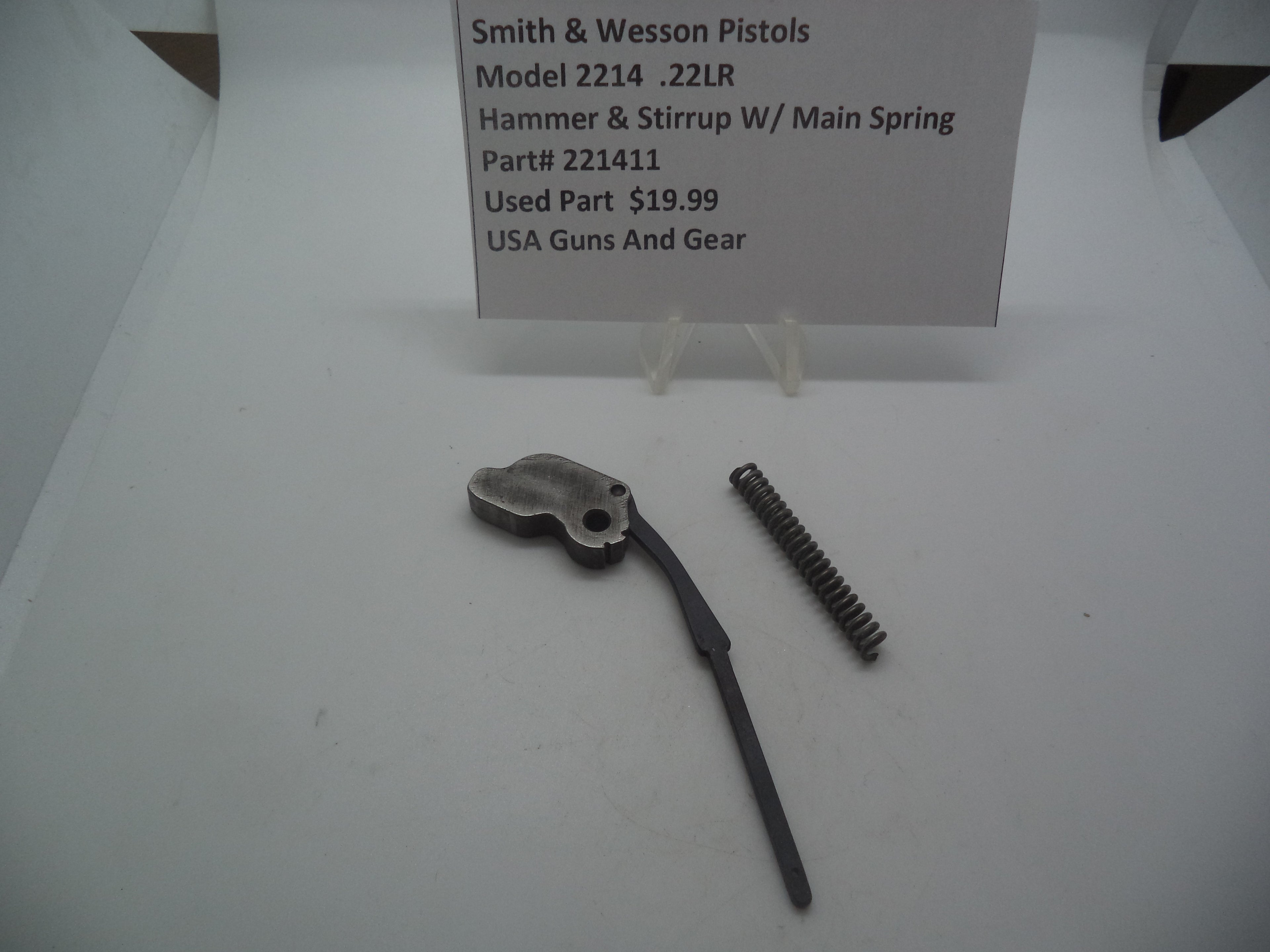 221411 Smith & Wesson Pistol Model 2214 Hammer & Stirrup W/Main Spring .22 LR