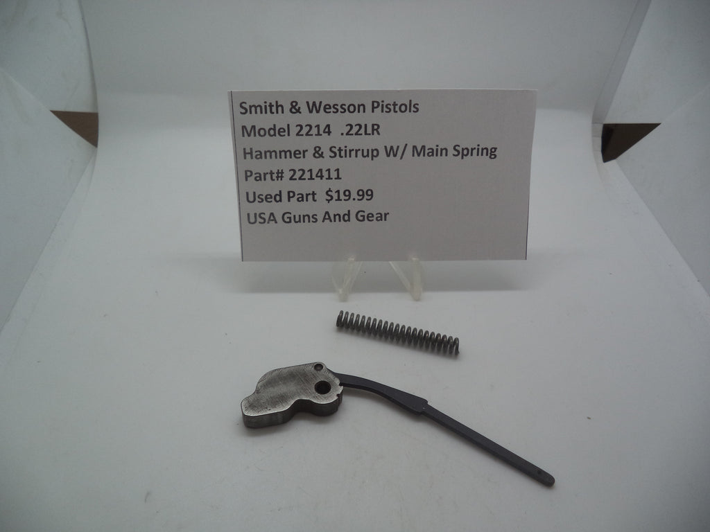 221411 Smith & Wesson Pistol Model 2214 Hammer & Stirrup W/Main Spring .22 LR