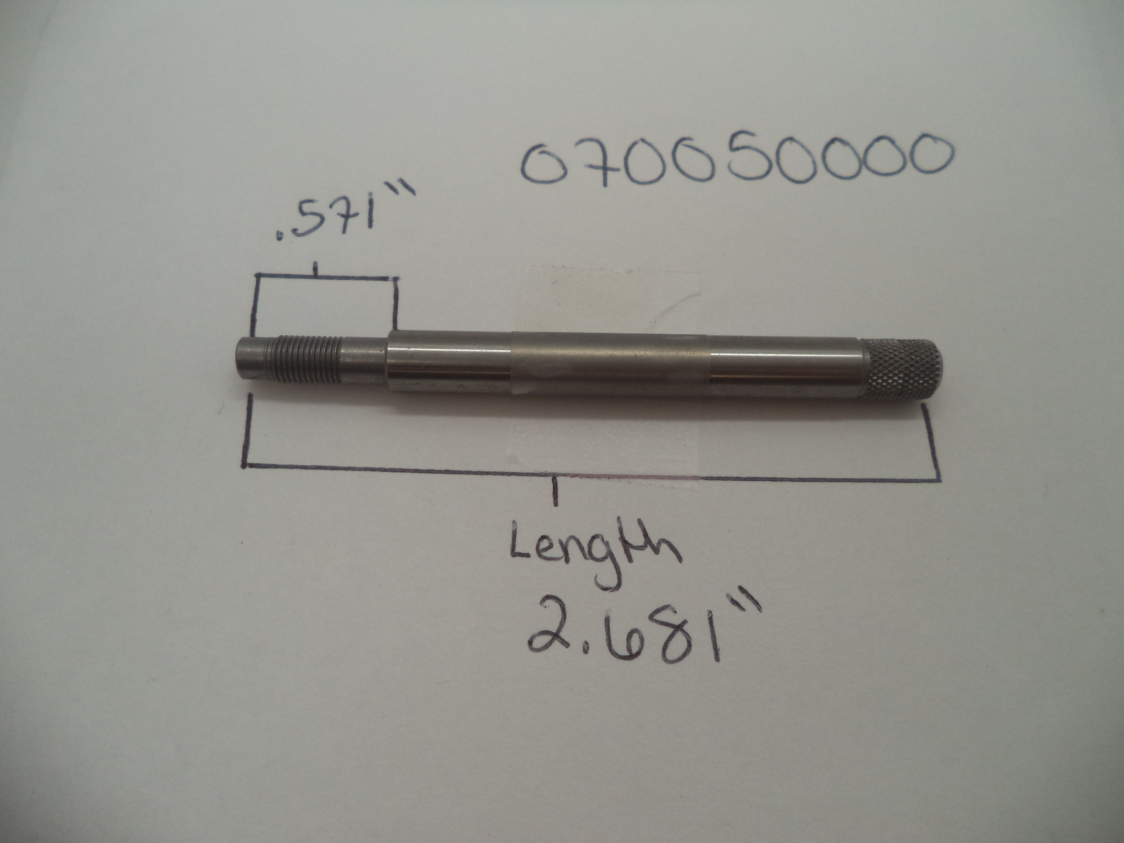 Smith & Wesson K & L Frame Extractor Rod Stainless Steel 3" Barrel & Up (Left Hand Thread) - 070050000