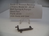 J6345 Smith & Wesson Revolver J Frame Model 63 Bolt, Spring & Plunger .22 LR  Used Part