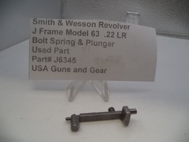 Smith & Wesson J Frame Bolt, Spring & Plunger - Stainless Steel Used J6345