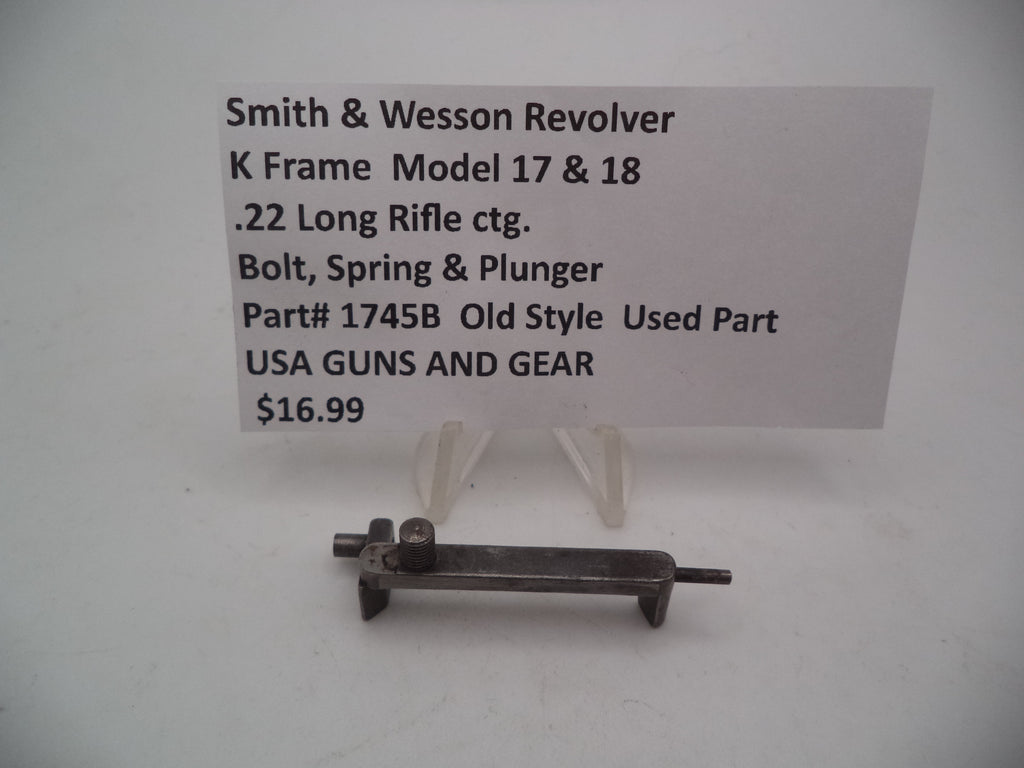 1745B S&W K Frame Model 17 & 18 Bolt Spring & Plunger .22 Long Rifle ctg.