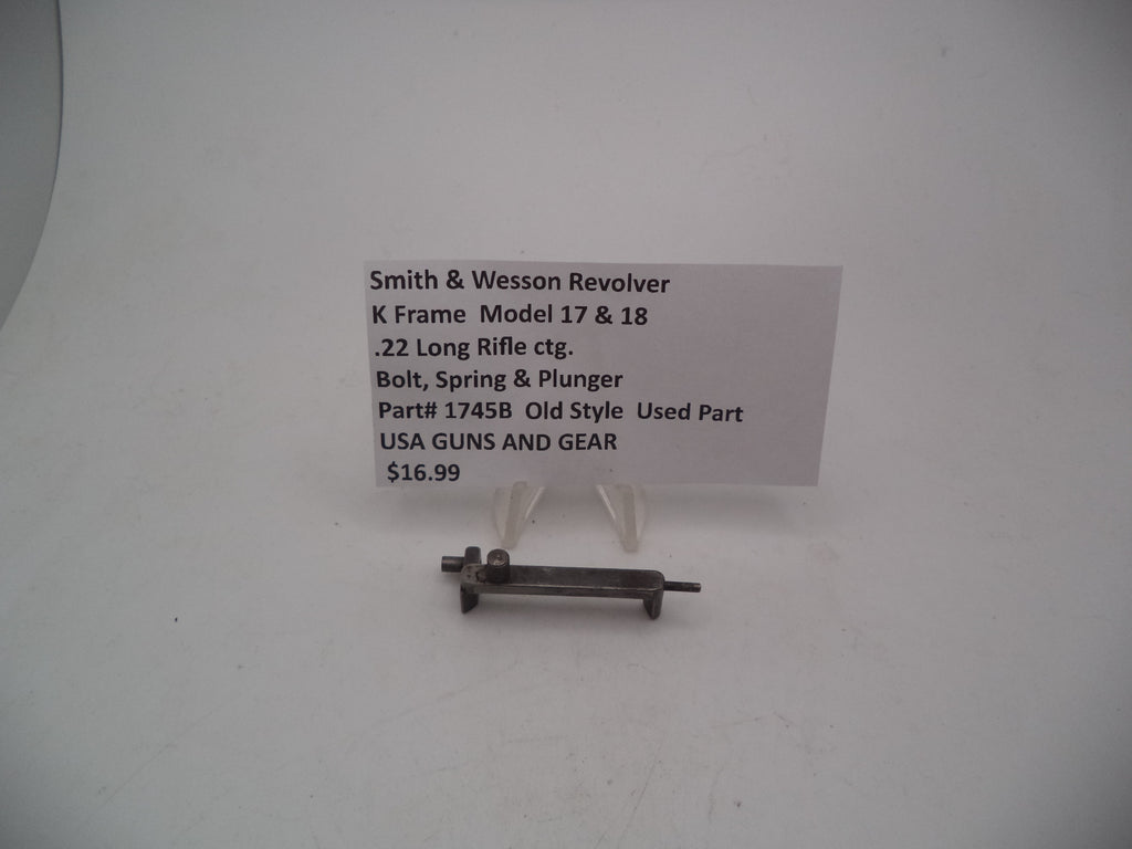 1745B S&W K Frame Model 17 & 18 Bolt Spring & Plunger .22 Long Rifle ctg.