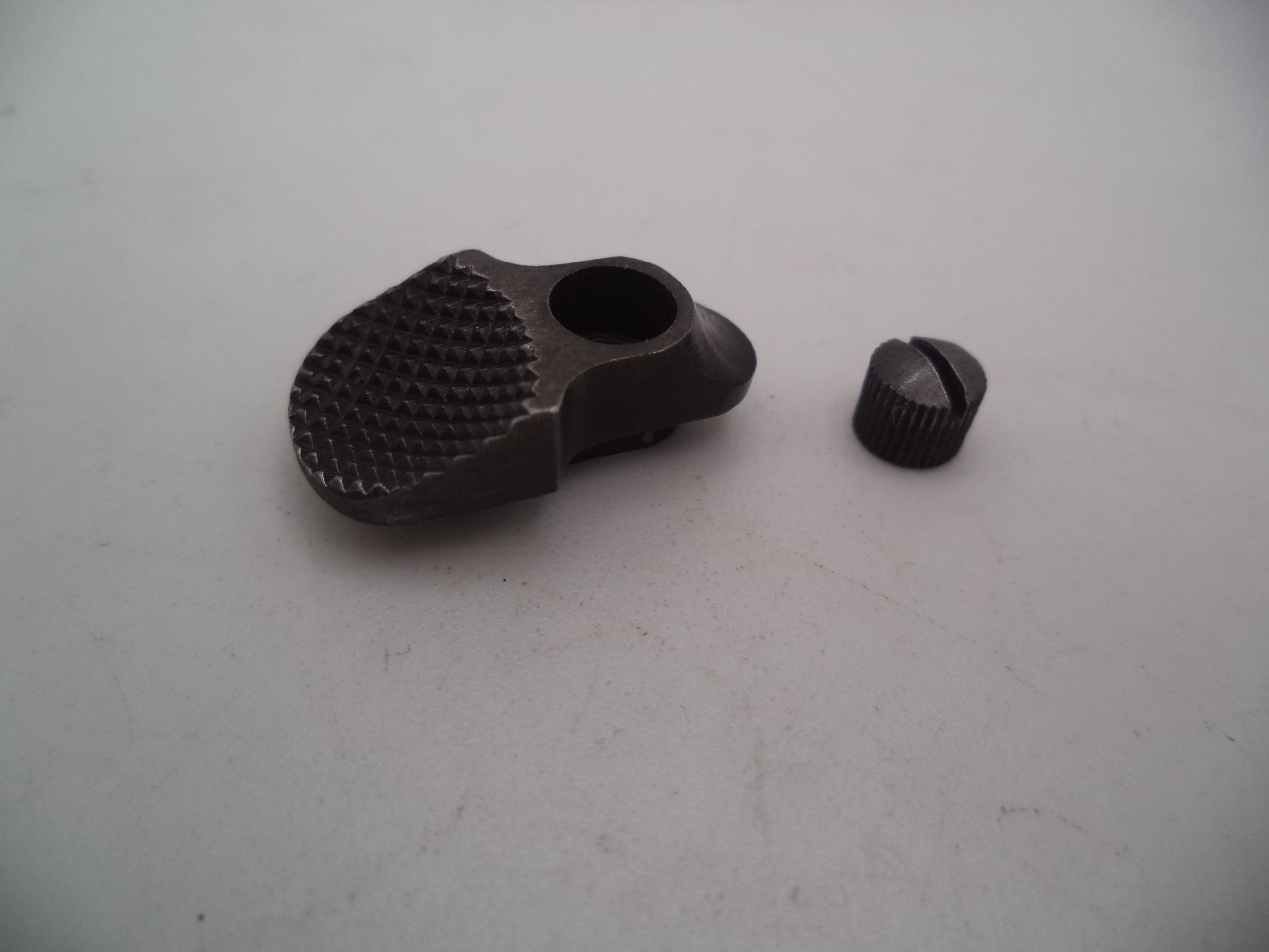 Smith & Wesson K Frame Thumb Piece & Nut - Used OEM Part - Blued - .22 LR - Model 17 & 18 - 17179B