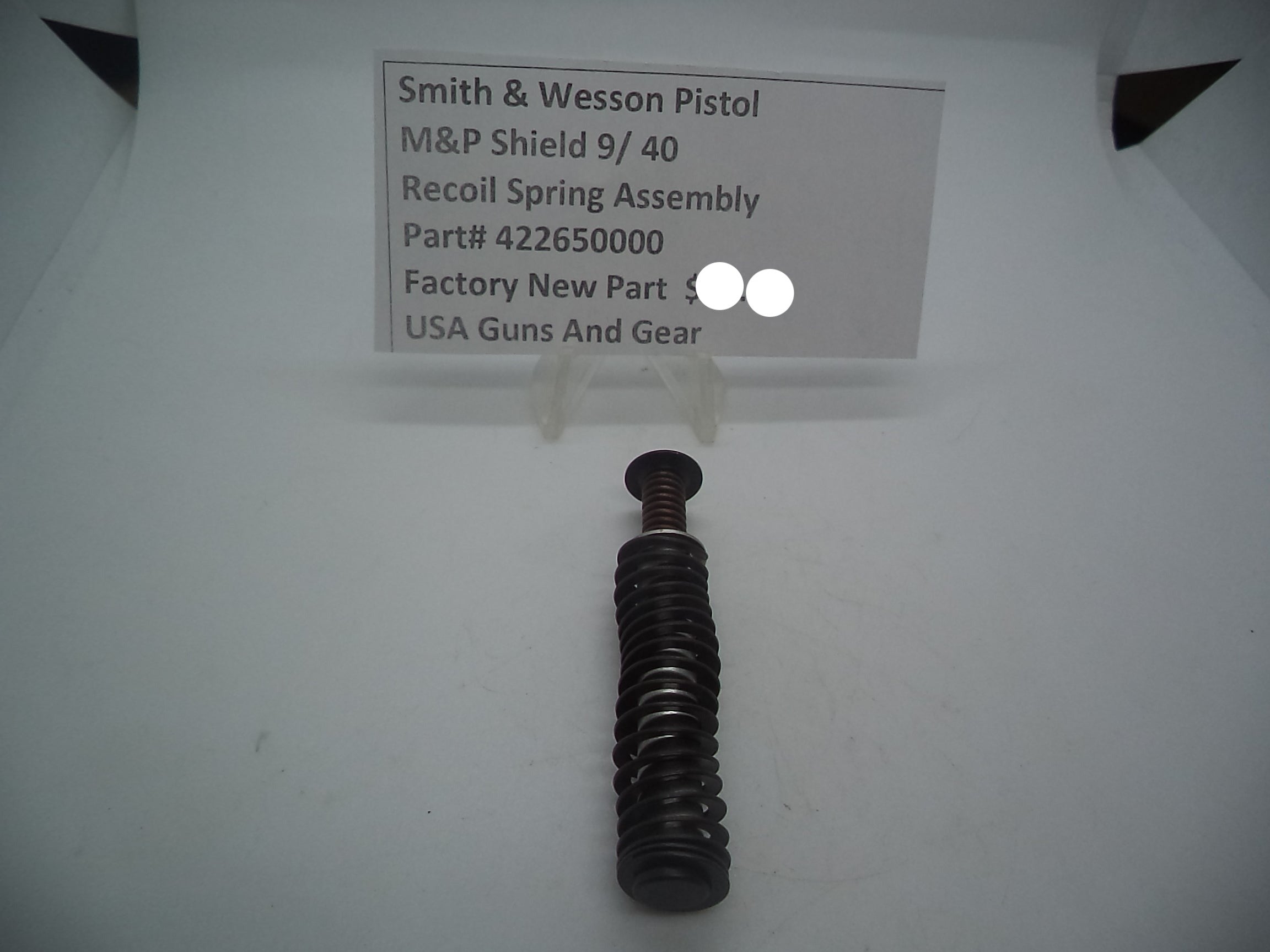 Smith & Wesson M&P Shield Recoil Spring Assembly - 9mm/.40/.30SC 1.0 & 2.0 - Factory OEM 422650000