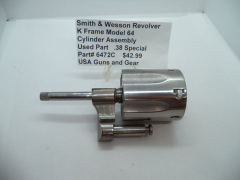 6472C Smith & Wesson K Frame Revolver Cylinder Assembly Model 64 Used