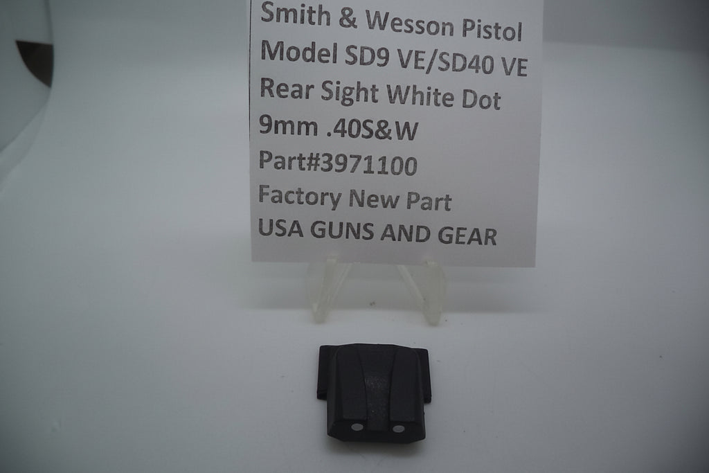 S&W SD9VE SD40VE Rear Sight White Dot - 9mm .40 S&W OEM 397110000