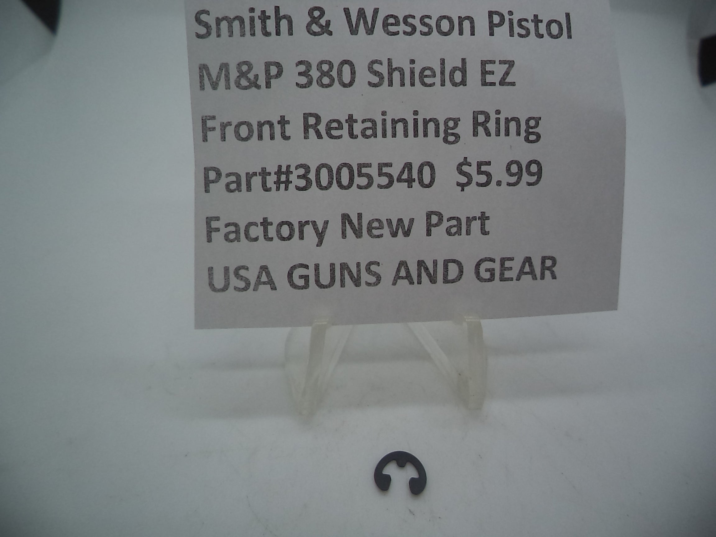 M&P 380 Shield EZ Front Sight Retaining Ring | S&W 3005540