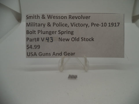 V43 Smith & Wesson NOS M&P Victory Pre-10 1917 Bolt Plunger Spring