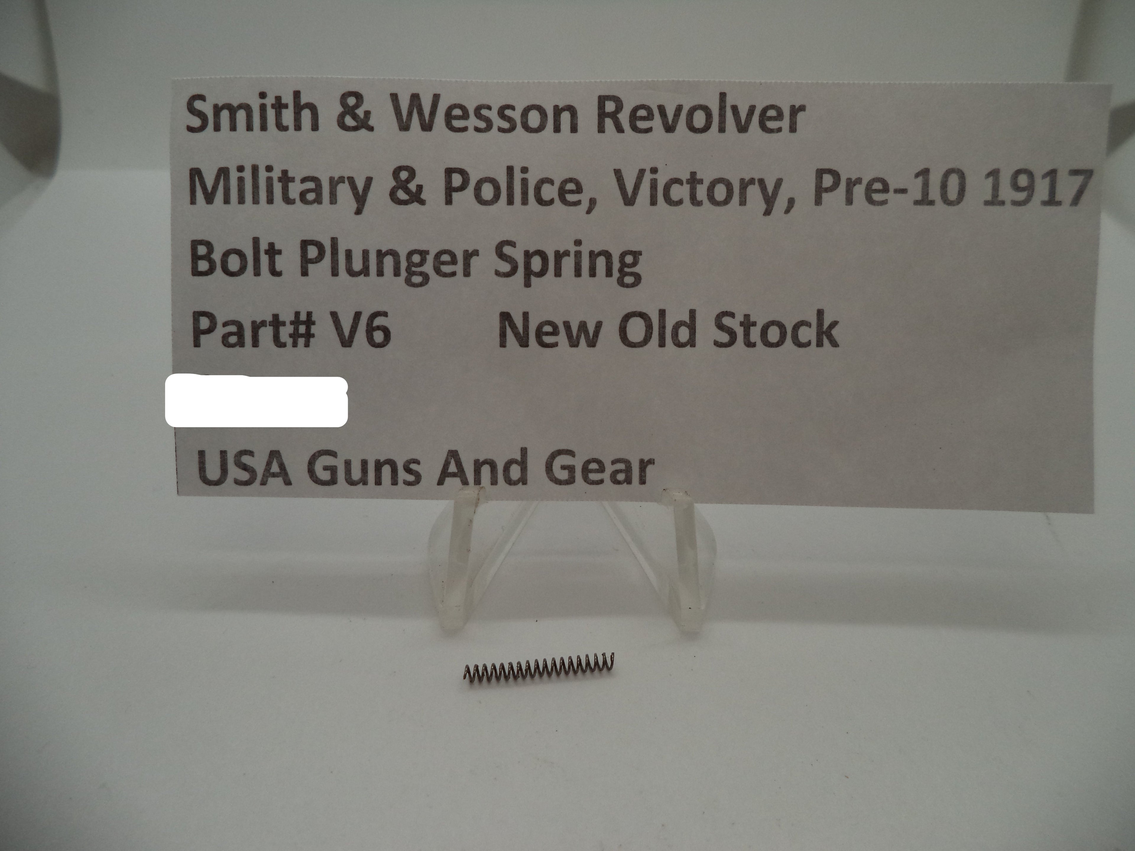 Smith & Wesson M&P Victory Pre-10 1917 Bolt Plunger Spring NOS V6
