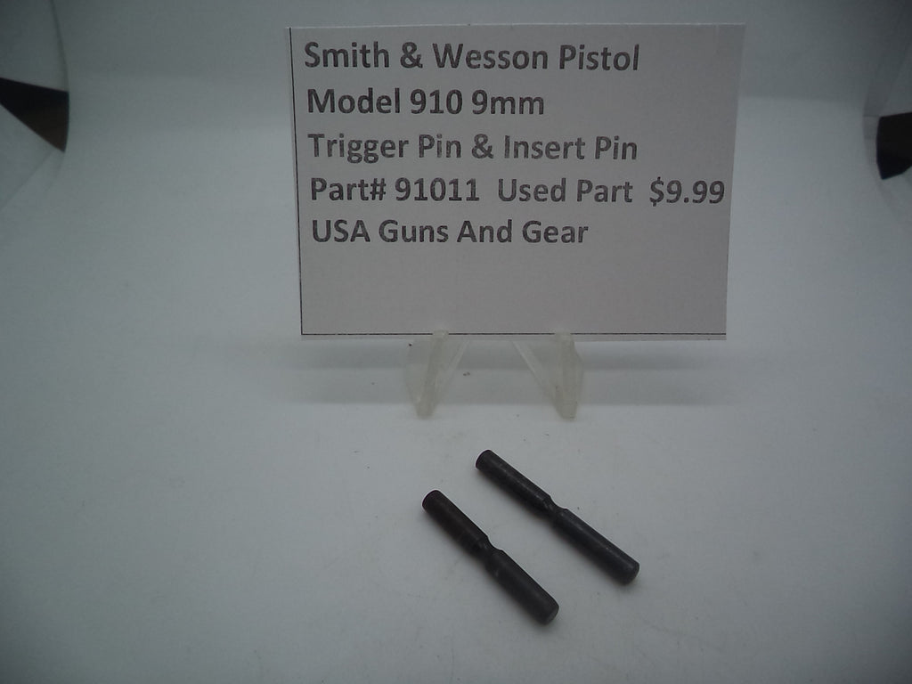 S&W Model 910 Trigger Pin & Insert Pin 91011 - 9mm Used Part