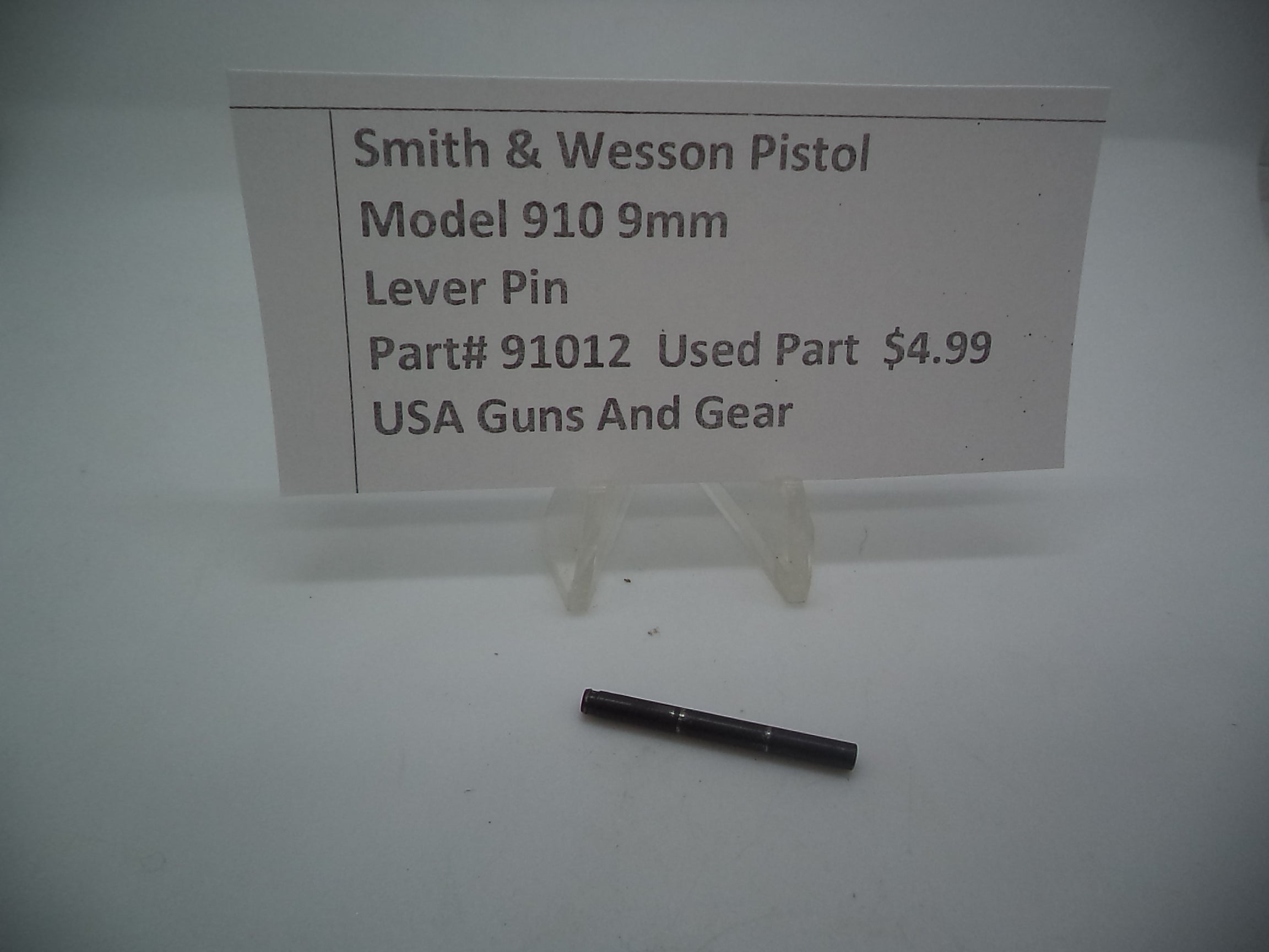 S&W Model 910 Lever Pin 91012 - 9mm Used Part