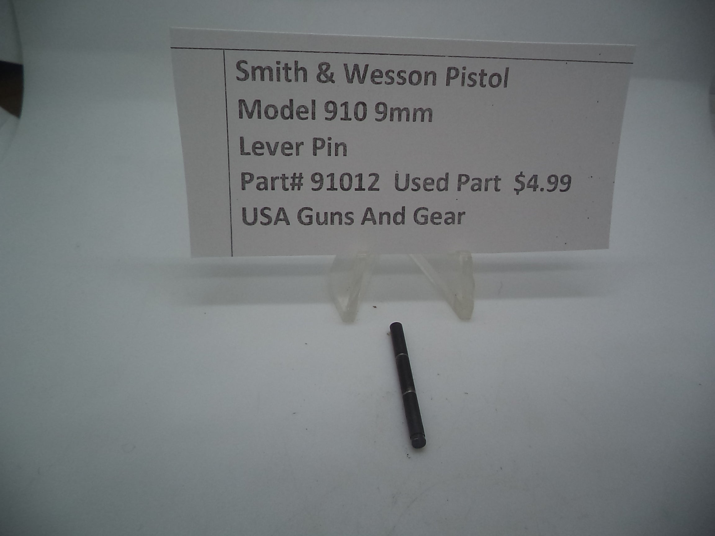 S&W Model 910 Lever Pin 91012 - 9mm Used Part
