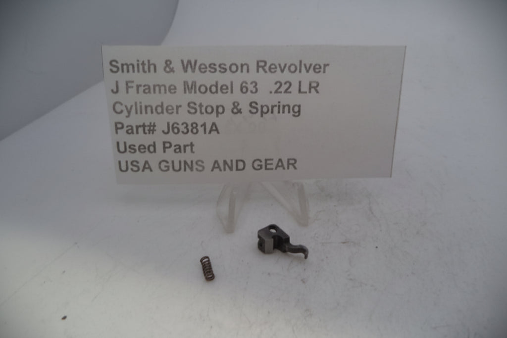 Smith & Wesson J Frame Model 63 Cylinder Stop & Spring .22 LR | OEM Part J6381A