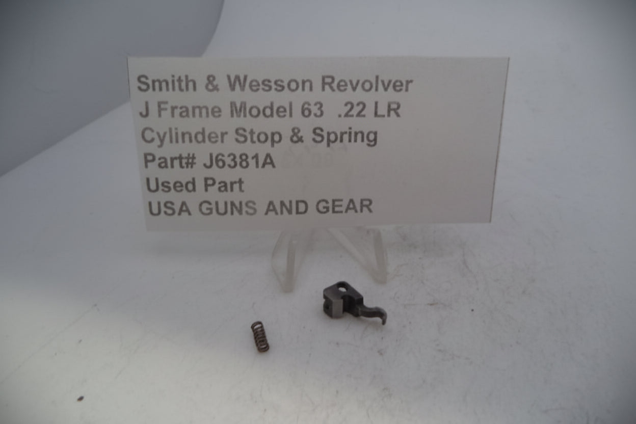 Smith & Wesson J Frame Model 63 Cylinder Stop & Spring .22 LR | OEM Part J6381A