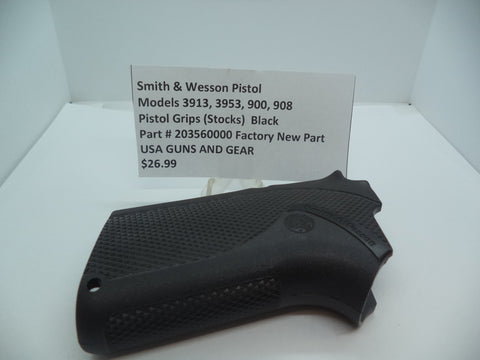 203560000 Smith & Wesson PIstol Model 3913 3953 900 908 Black Grips New