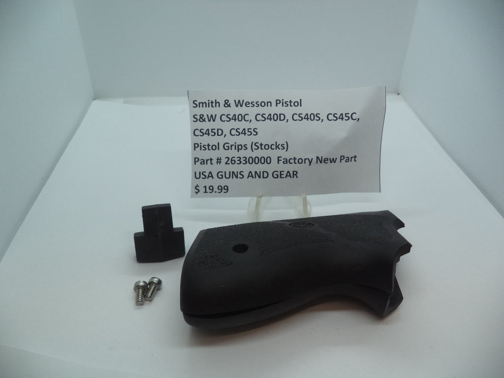 Smith & Wesson CS40/CS45 Black Rubber Grips with Hardware - 263300000