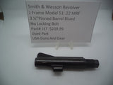 J37 Smith & Wesson J Frame Model 51 Revolver Blue .22MRF 3 1/2" Pinned Barrel