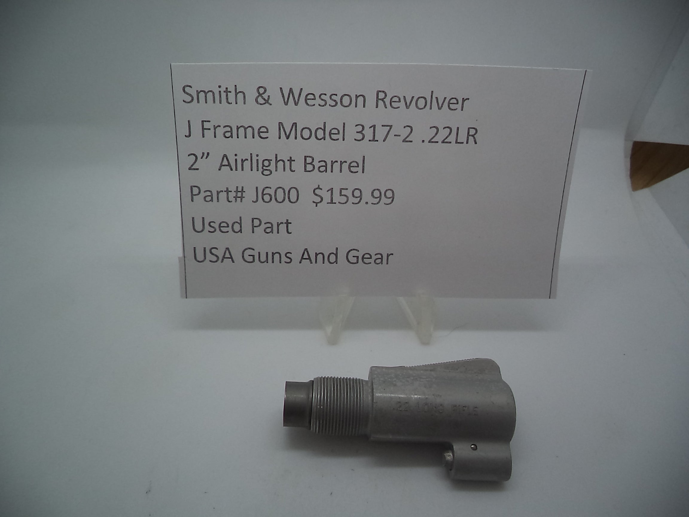 J600 Smith & Wesson Used J Frame Model 317-2 Airlight 2" Barrel .22LR