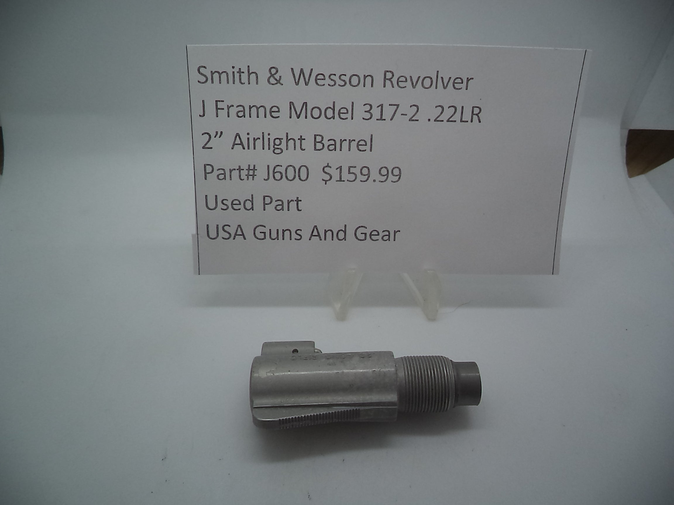 J600 Smith & Wesson Used J Frame Model 317-2 Airlight 2" Barrel .22LR