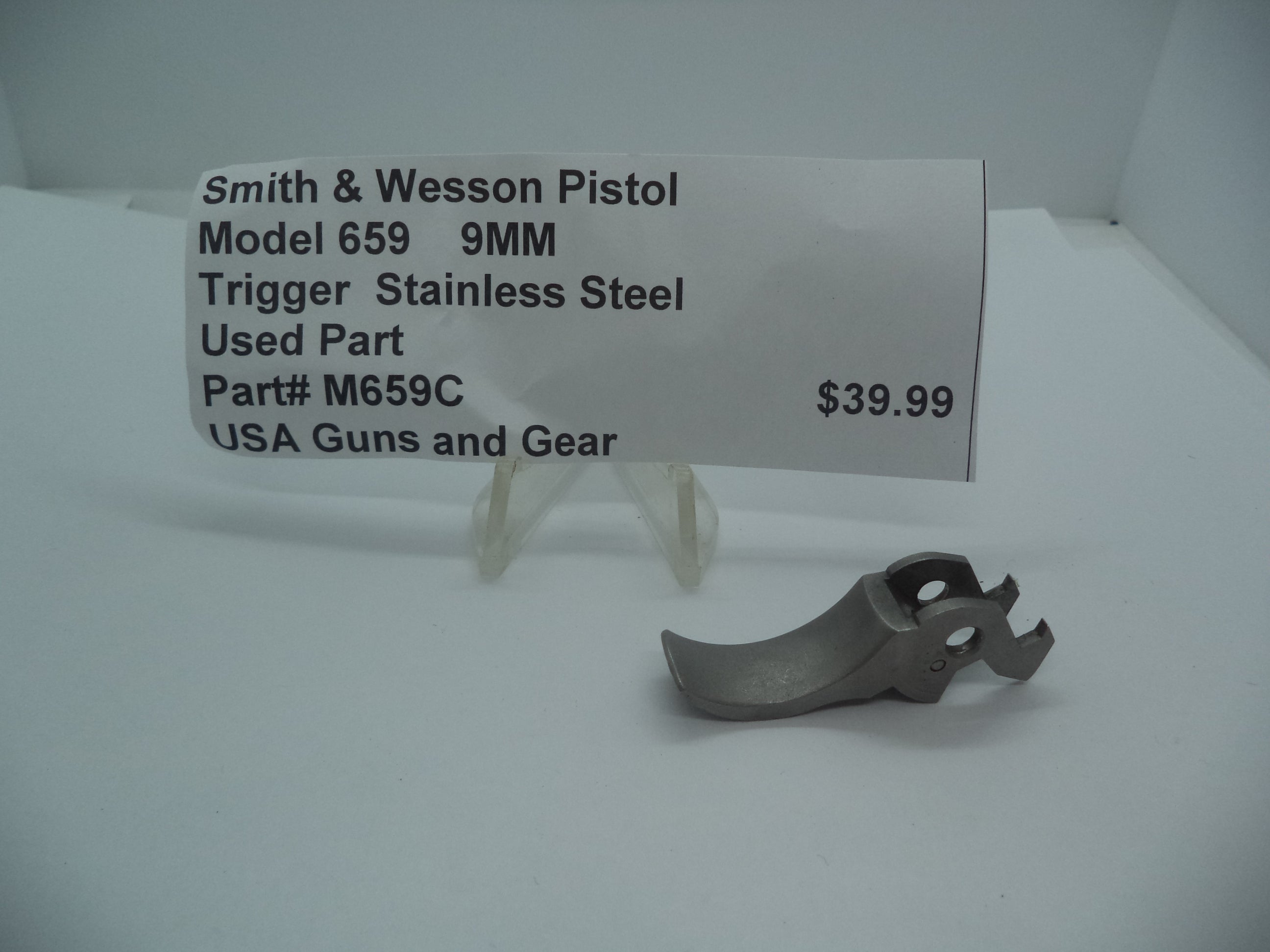 M659C Smith & Wesson Gun Part Model 659 Trigger Stainless Steel 9MM