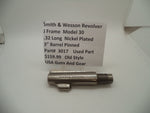 3017 Smith & Wesson J Frame Model 30 Used Nickel 3" Pinned Barrel .32 Long
