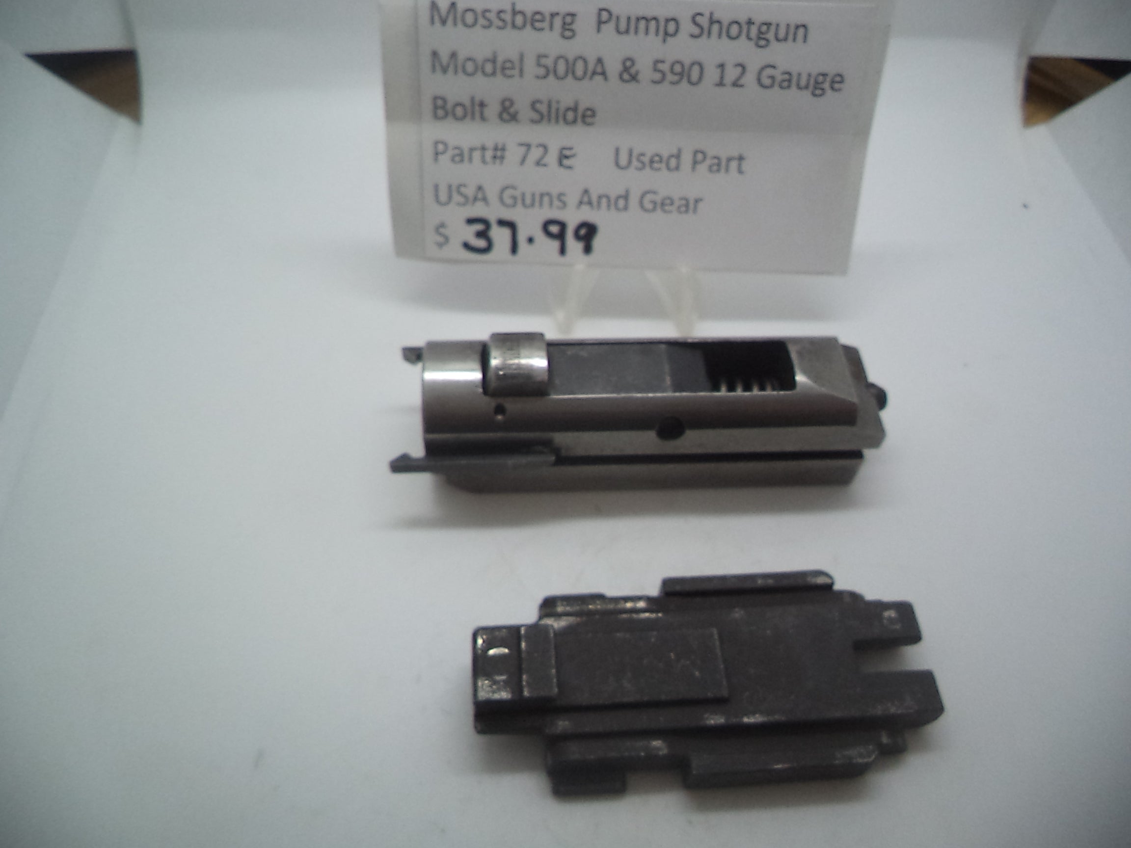 72E Mossberg 500A &590 12 Ga. Pump Shot Gun Bolt & Slide Used Part