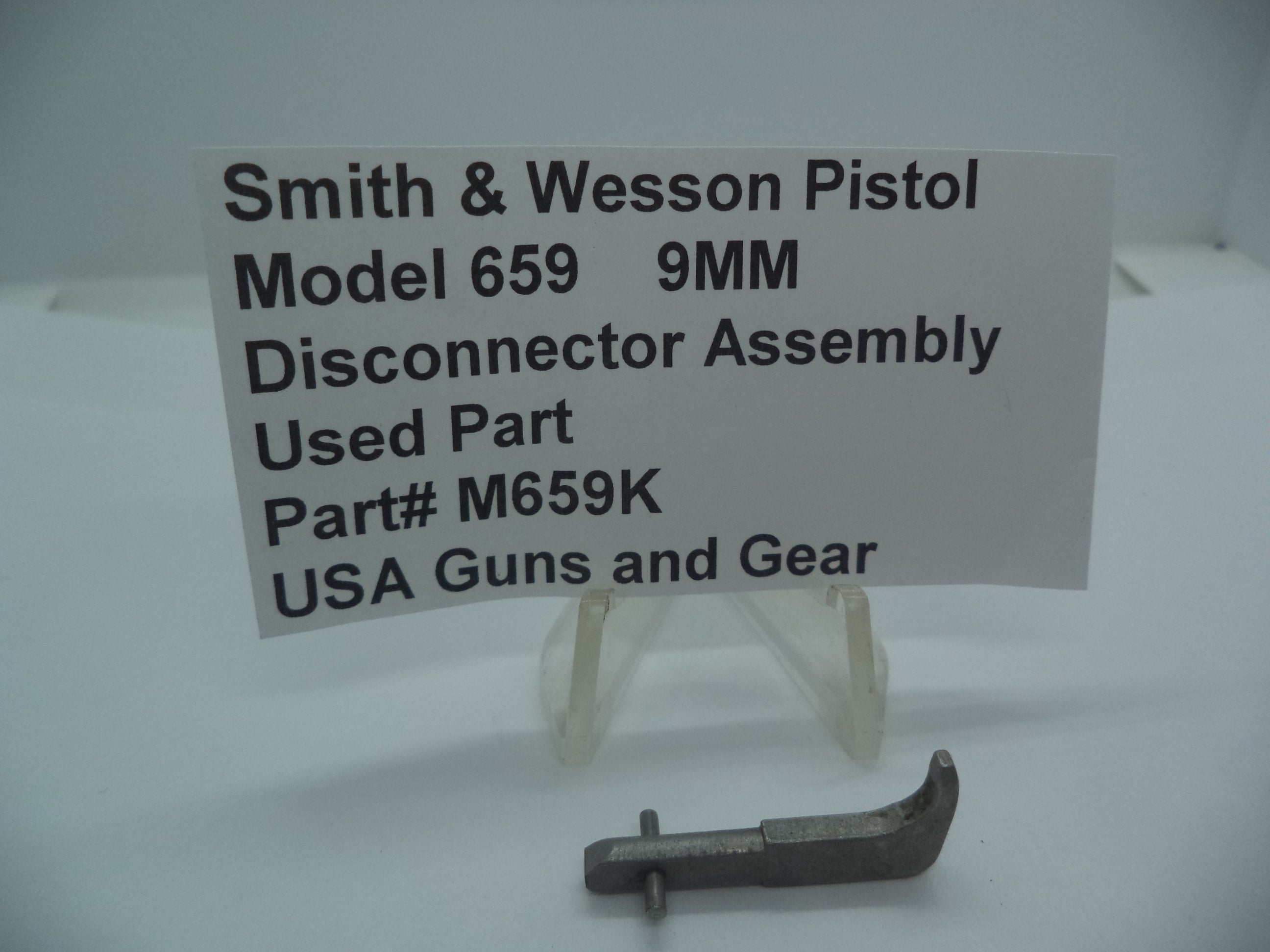M659K Smith & Wesson Gun Part Model 659 Disconnector Assembly 9MM Used