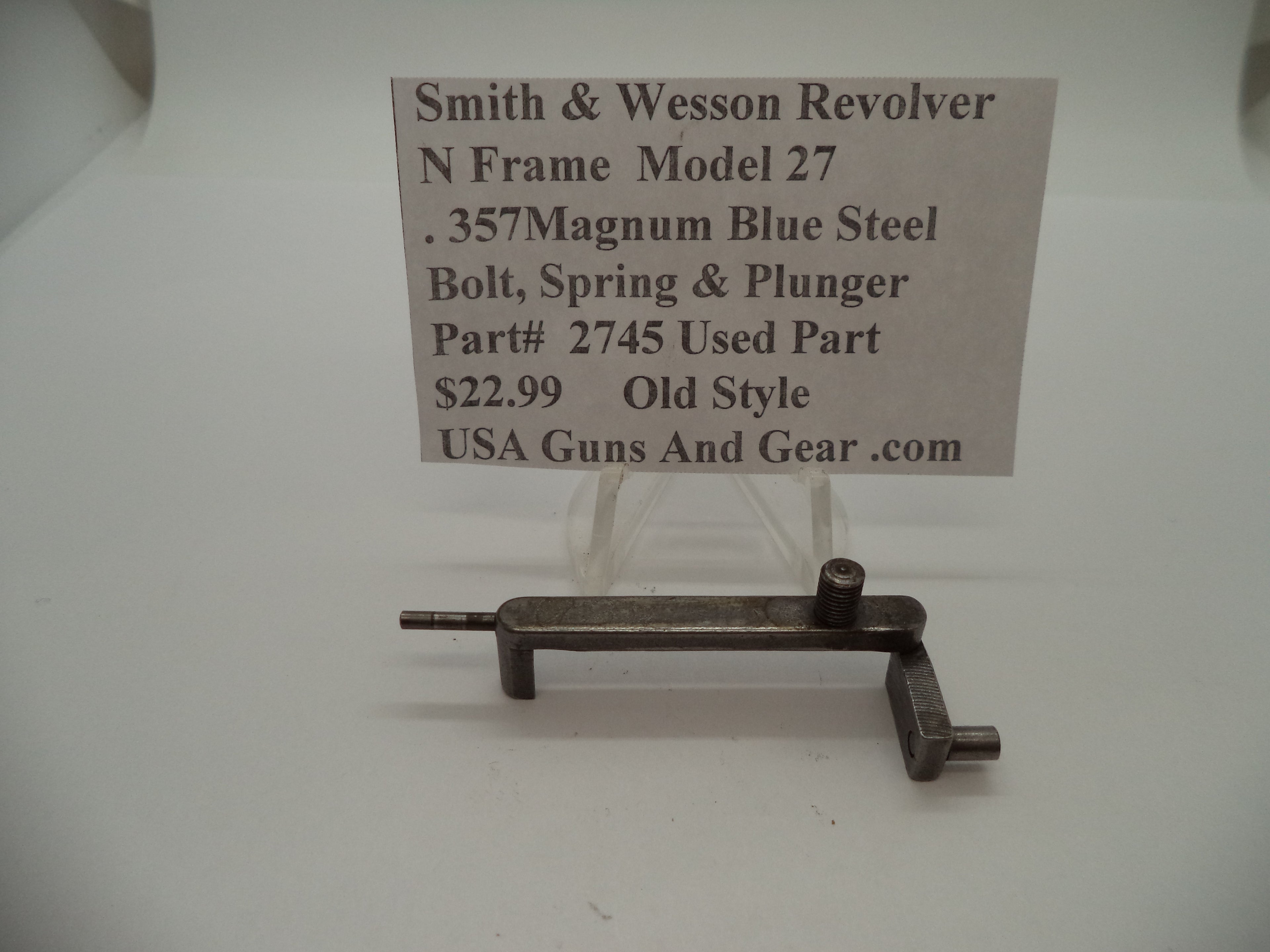 Smith & Wesson N Frame Model 27-2 Old Style Bolt Spring & Plunger .357 Magnum 2745