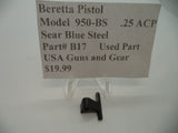 B17 Beretta Pistol Model 950-BS  .25 ACP Sear Blue Steel Used Part