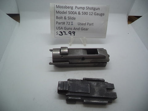 72I Mossberg 500A &590 12 Ga. Pump Shot Gun Bolt & Slide Used Part
