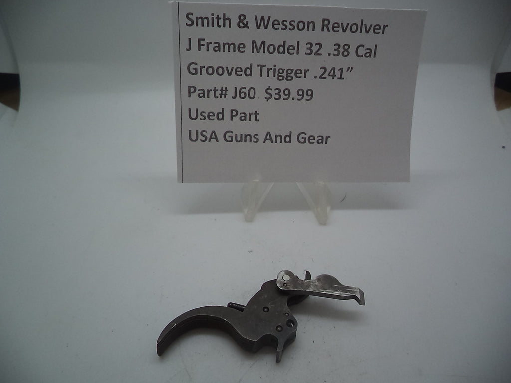 J60 Smith and Wesson J Frame Model 32 Grooved Trigger Used 38 Caliber