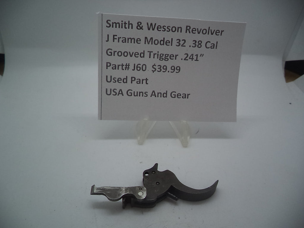 J60 Smith and Wesson J Frame Model 32 Grooved Trigger Used 38 Caliber
